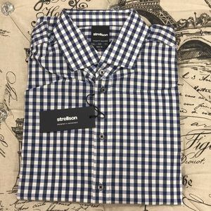 🎁 Strellson Slim-Fit Long-Sleeve Button-Down Shirt